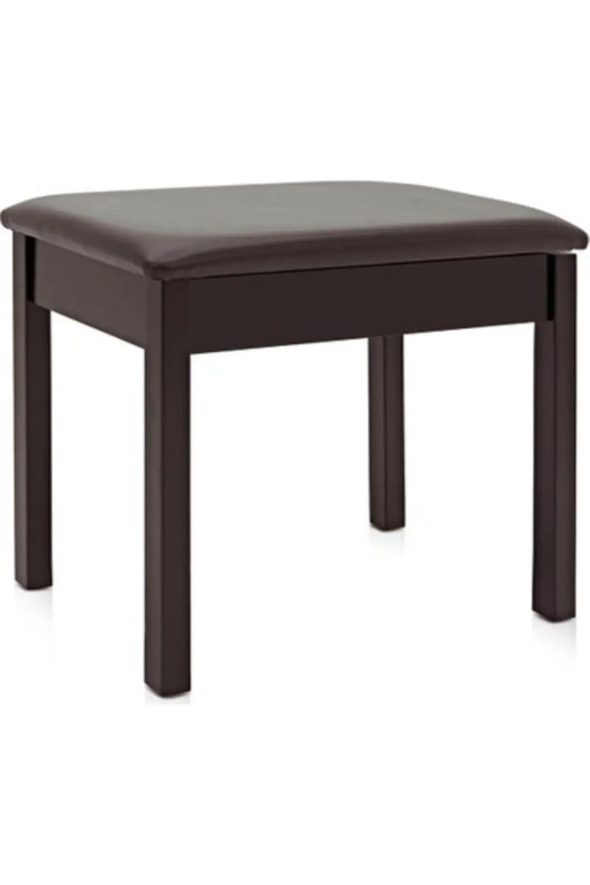 KÖHNER Ahşap Deri Kahverengi Piyano Taburesi