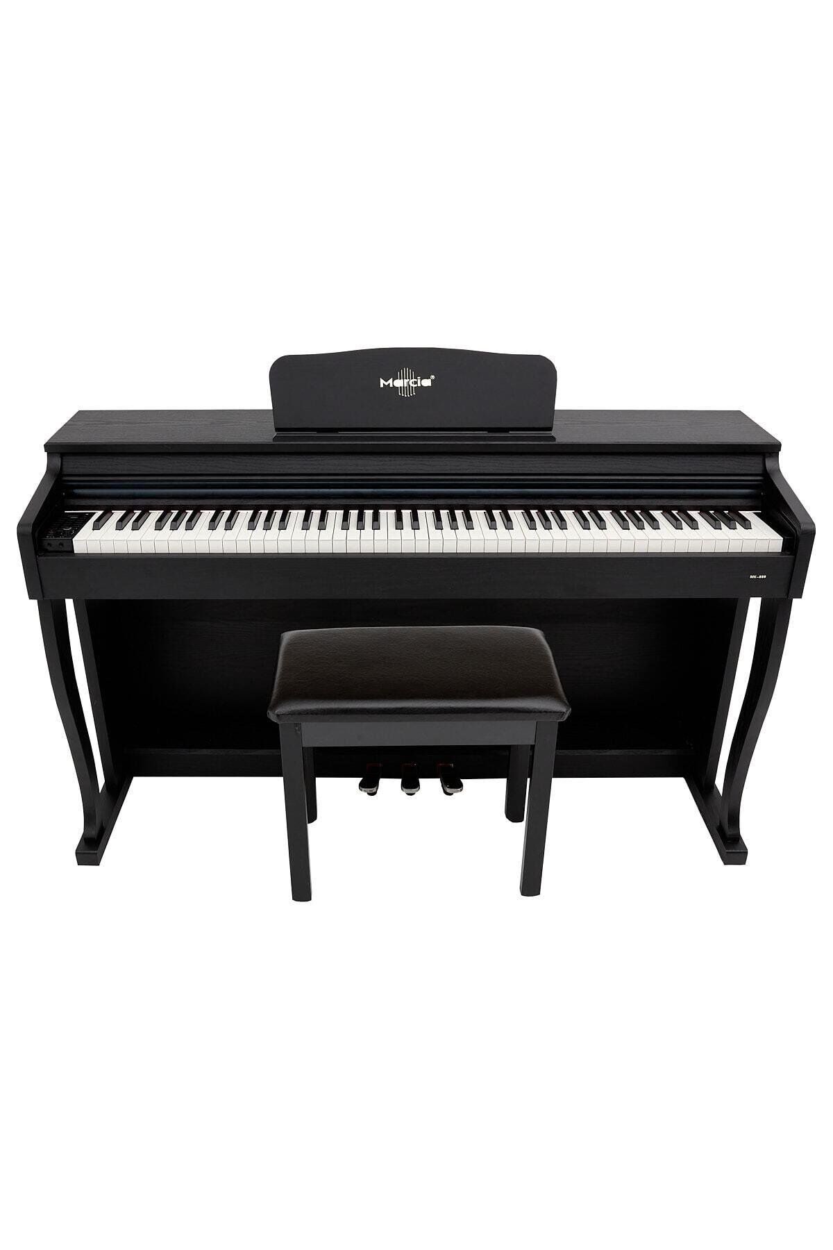 MARCİA MK-880 BK Dijital Konsol Piyano, Bluetooth, Tuş Hassasiyeti, 88 Tuşlu, Kapaklı(Kopya)