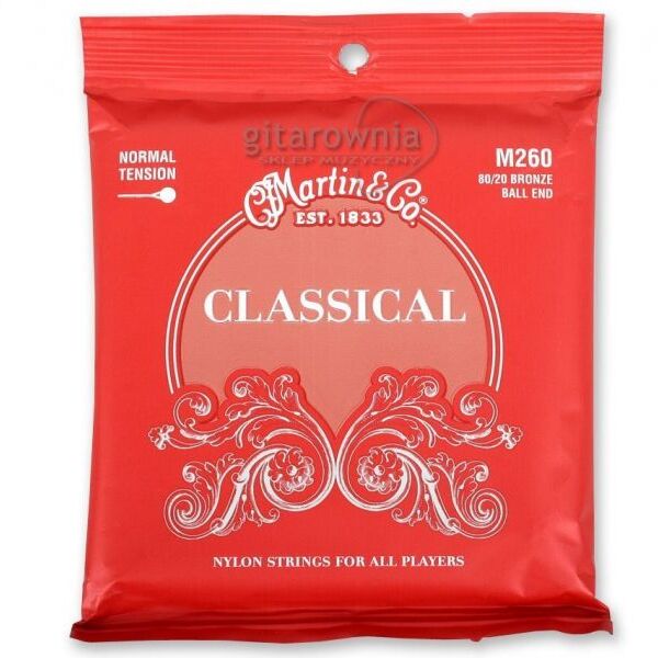 Martin Co klasik gitar teli Boncuklu Normal tension M260