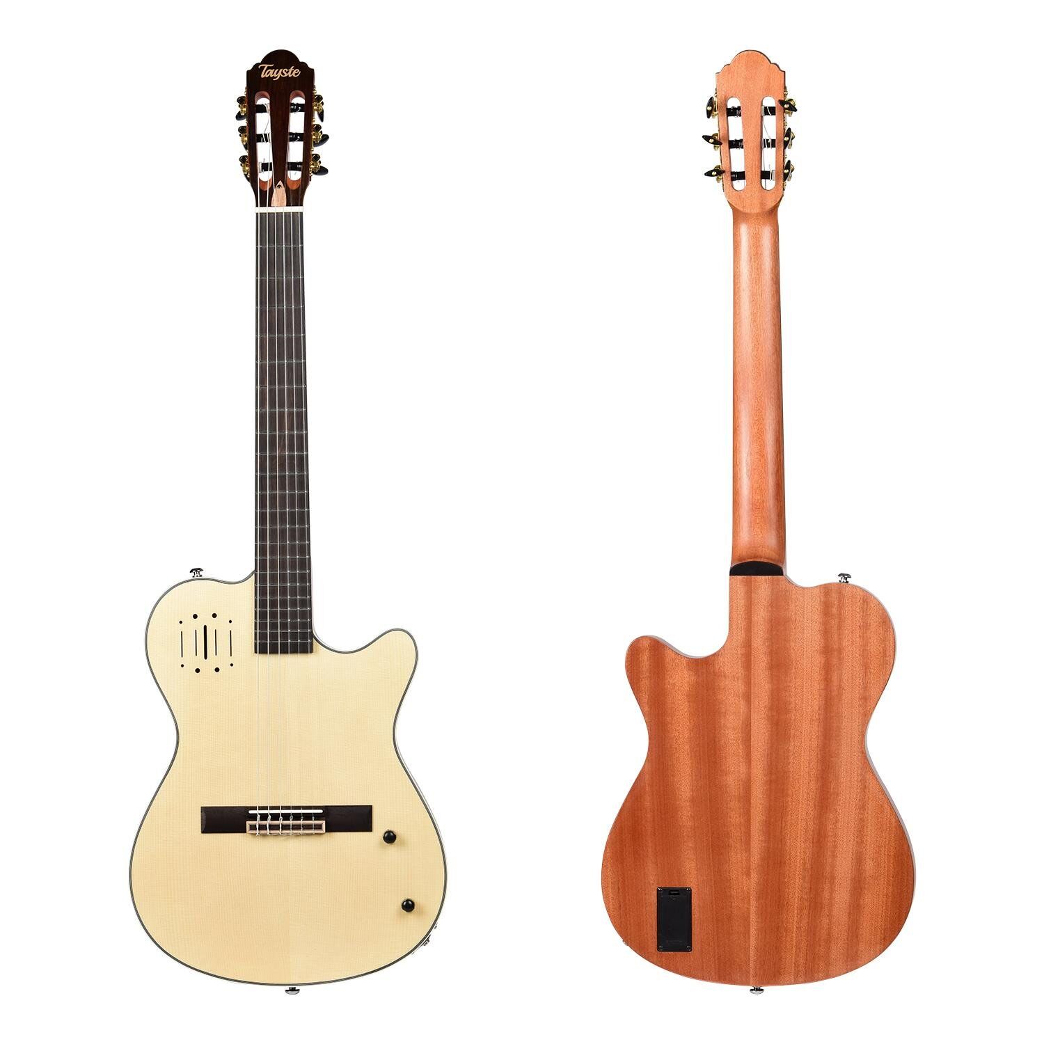 Tayste CG-100EQ Natural Silent Elektro Klasik Gitar