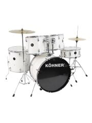 KÖHNER CD-01 WH Beyaz Akustik Bateri Seti