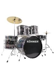 KÖHNER CD-01 BW Siyah Desenli Akustik Bateri Seti