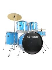 KÖHNER CD-01 BL Mavi Akustik Bateri Seti